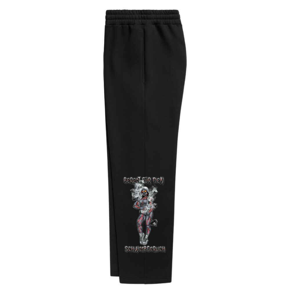 Oversized Sweatpants Unisex - Bereit für den Schweißgeruch (Design Seite links)