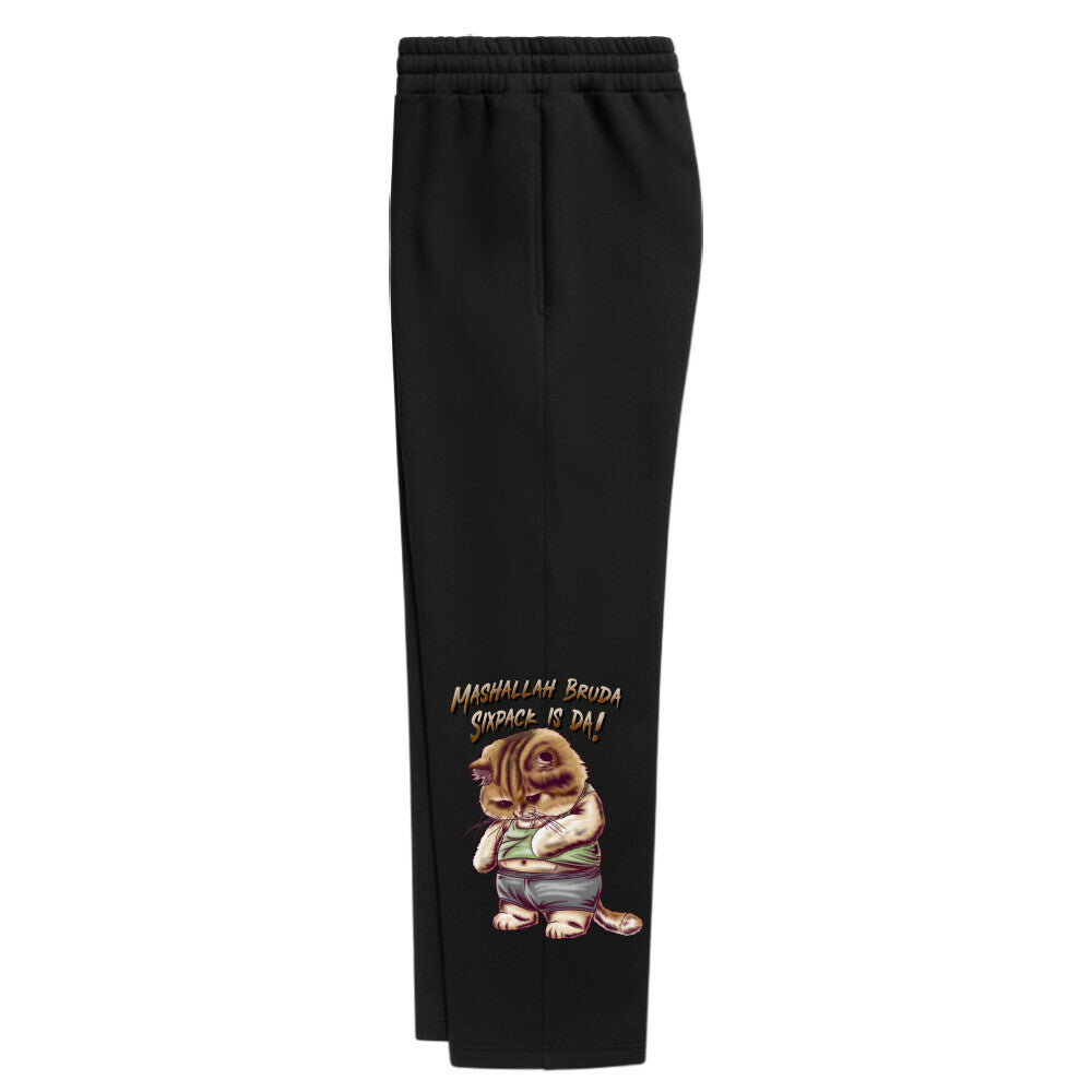 Oversized Sweatpants Unisex - Mashallah Bruda, Sixpack is da ! (Design Seite links)