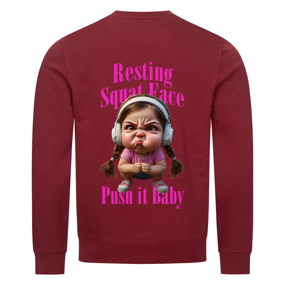 Bundle offer 1 - Hoodies + Sweatshirt - 1 Damen T-Shirt gratis -  Resting Squat Face - Push it Baby