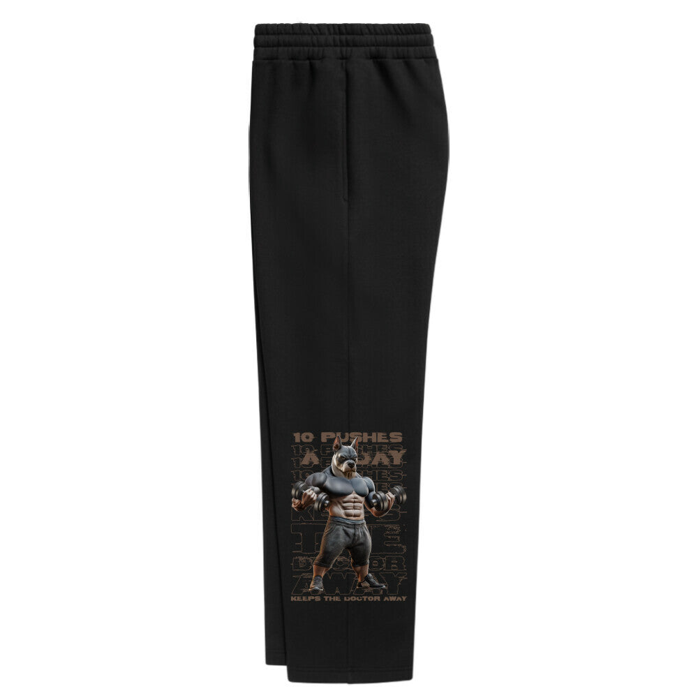 Oversized Sweatpants Unisex - 10 pushes a day keeps the doctor away (Design Seite links)