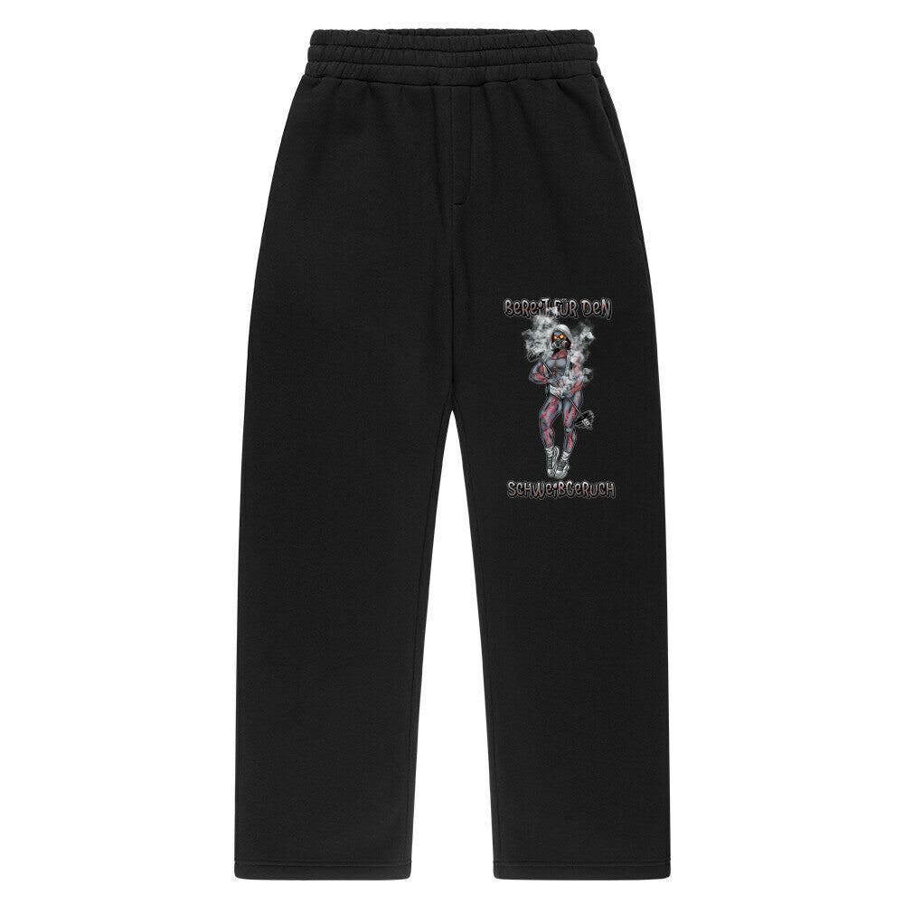 Oversized Sweatpants Unisex - Bereit für den Schweißgeruch (Design vorne links)