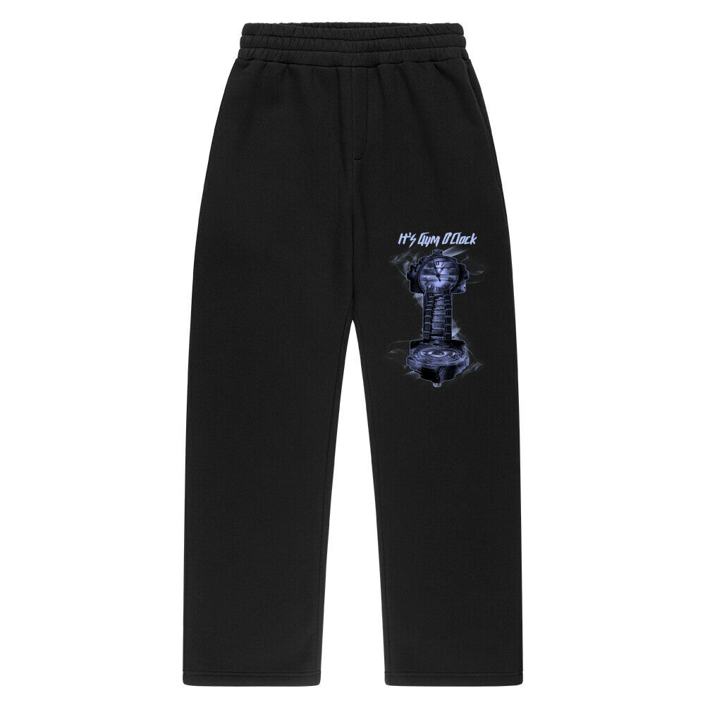 Oversized Sweatpants Unisex  - It's Gym O'Clock (Design vorne links)
