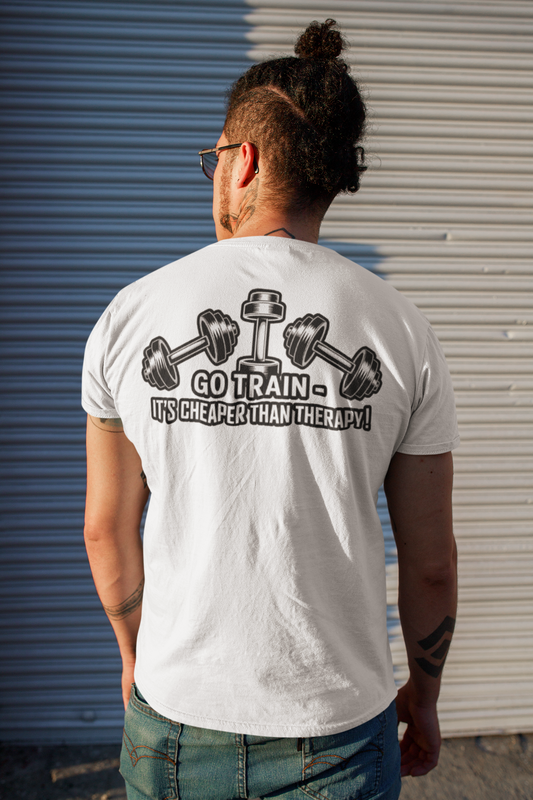 Basic T-Shirt Unisex - Go Train - It's cheaper than therapy !