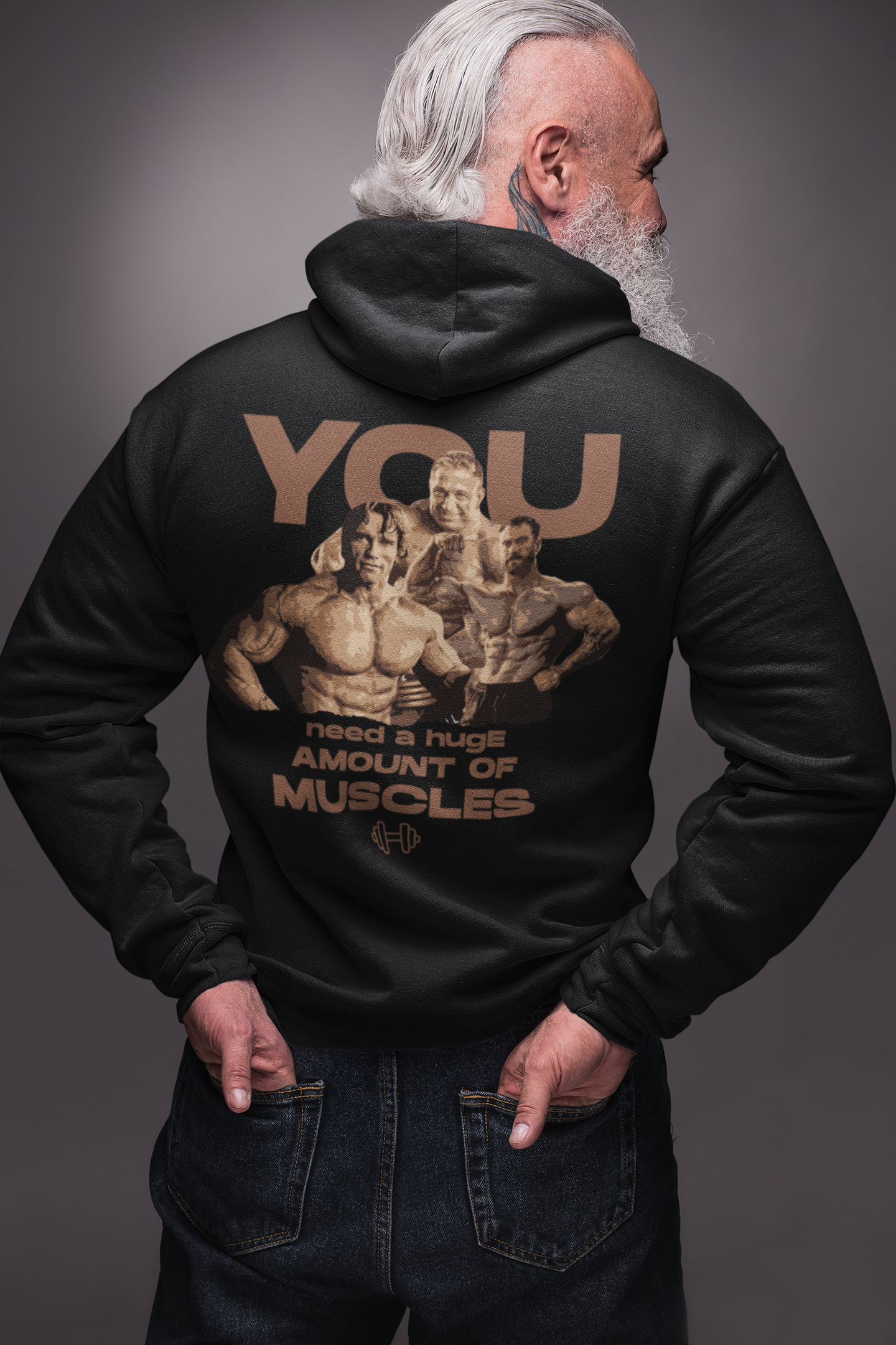 Oversized Hoodie Unisex - You need a huge amount of muscles